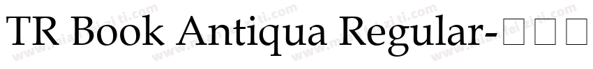 TR Book Antiqua Regular字体转换